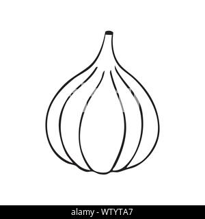 In bianco e nero di vettore di cipolla Illustrazione Vettoriale