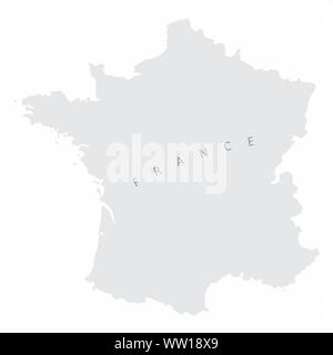 Francia silhouette mappa Illustrazione Vettoriale