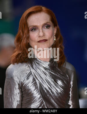 Toronto, Canada. 11 Sett 2019. Isabelle Huppert arriva per la prima assoluta di "Frankie' alla principessa di Galles Theatre durante il Toronto International Film Festival di Toronto, Canada Mercoledì, 11 settembre 2019. Foto di Chris Chew/UPI Credito: UPI/Alamy Live News Foto Stock