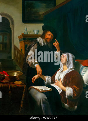 Il Dottore Visita, Frans van Mieris il sambuco, 1657, Foto Stock