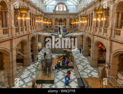 Spitfire la 198 West corte, Kelvingrove Art Gallery and Museum di Glasgow, Scozia, Regno Unito, GB Foto Stock