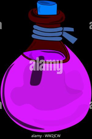 Illustrazione vettoriale di un verde della strega potion Foto Stock