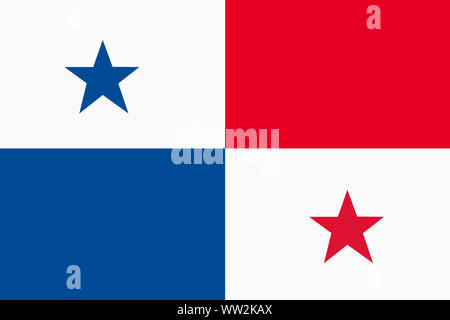 Una bandiera di Panama illustrazione dello sfondo rosso bianco stelle blu Foto Stock