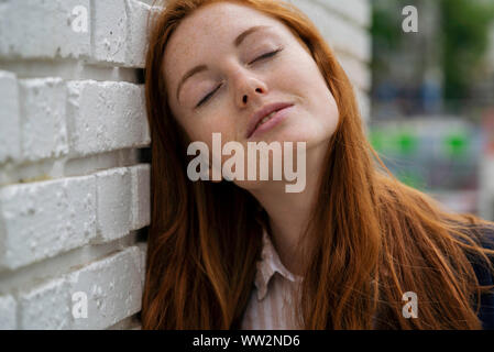 Close-up di donna Foto Stock