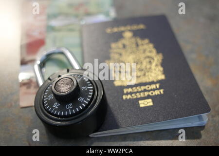 Immigrazione del Canada foto a tema. O la deportazione o di emigrazione può lavorare anche Foto Stock