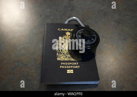 Immigrazione del Canada foto a tema. O la deportazione o di emigrazione può lavorare anche Foto Stock