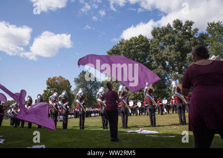 University of Massachusetts fascia giocare a casa di gioco in Amherst, MA Foto Stock