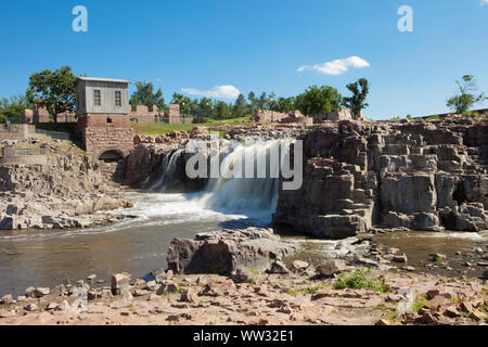 Sioux Falls lungo il grande fiume sioux in Sud Dakota Foto Stock