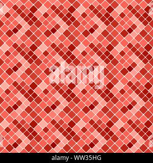 Seamless disegno quadrato di sfondo - red abstract vector graphic design da piazze in diagonale Illustrazione Vettoriale