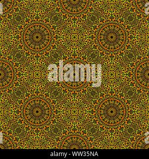 Ghiaia geometriche mandala sfondo pattern design - elegante abstract bohemian seamless golden oriental vettore grafico di sfondo Illustrazione Vettoriale