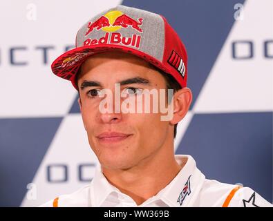 Misano, Italia. Xii Sep, 2019. Gran Premio di San Marino conferenza stampa a Misano, Italia. - Marc Márquez Credito: CORDON PREMERE/Alamy Live News Foto Stock