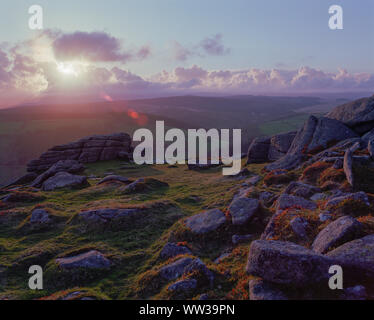 Vista da Yar Tor, Dartmoor Foto Stock