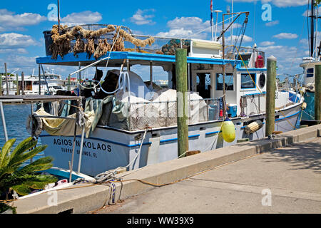 Tarpon Springs, in Florida Seaport, USA, greco tradizionale industria in spugna Foto Stock