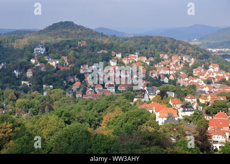 Vista su Eisenach, Turingia in Germania Foto Stock