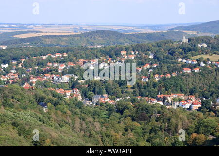 Vista su Eisenach, Turingia in Germania Foto Stock