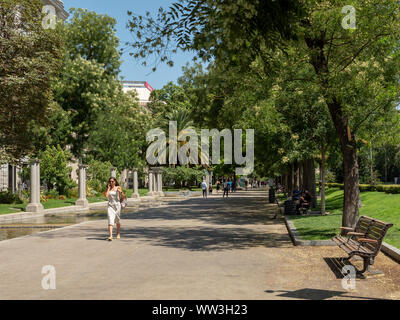 Paseo de Recoletos, Madrid, Spagna Foto Stock