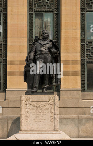 Statua Millard Fillmore di fronte al municipio di Buffalo New York Foto Stock