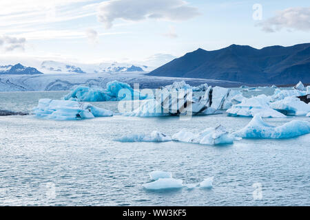 Jokulsarlon ghiacciaio laguna, Islanda Foto Stock