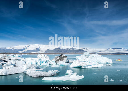 Bella Jokulsarlon laguna di ghiaccio in Islanda Foto Stock