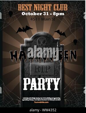 Halloween invito o vettore di fondo Illustrazione Vettoriale
