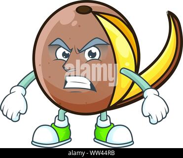 Urlo cartoon bambangan frutto isolato su sfondo bianco Illustrazione Vettoriale
