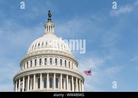 Cupola di gli Stati Uniti Campidoglio di Washington DC. Il luogo di incontro per il Congresso e la sede del potere legislativo. Foto Stock