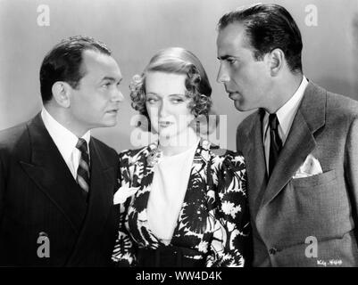 EDWARD G. ROBINSON BETTE DAVIS E Humphrey Bogart in KID GALAHAD 1937 il regista Michael Curtiz Warner Bros Foto Stock