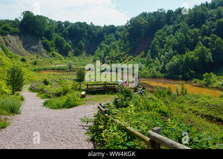 Liether lime pit in Elmshorn, Schleswig-Holstein, Germania. Foto Stock