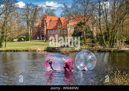 Il castello di Bergedorf e Bille a Bergedorf, Amburgo, Germania, Europa Foto Stock