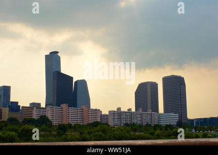 Vista Yeoeuido edifici da appendere fiume in Corea del Sud Foto Stock