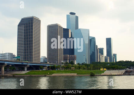 Vista Yeoeuido edifici da appendere fiume in Corea del Sud Foto Stock