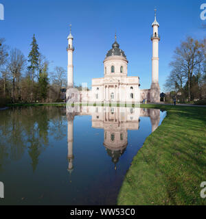 Moschea nel parco del castello, Schwetzingen Palace, Schwetzingen, Rhein-Neckar-Kreis, Baden, Baden-Wuerttemberg, Germania Foto Stock