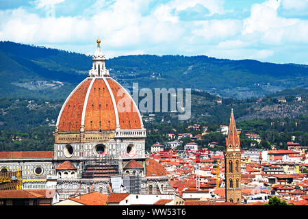 Santa Maria del Fiore, il duomo, la cattedrale di Firenze, Toscana, Italia, Foto Stock