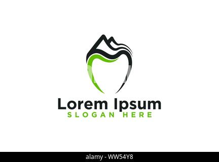 Dental, Mountain disegni logo, illustrazione vettoriale Illustrazione Vettoriale