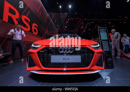 Francoforte, Germania. Xiii Sep, 2019. Un Audi RS6 è esposta presso la IAA Foto: Sila Stein/dpa Credito: dpa picture alliance/Alamy Live News Foto Stock