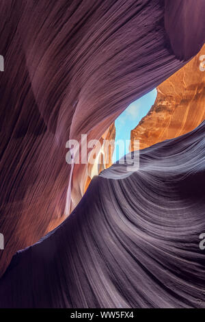 Formazioni rocciose nell'Antelope Canyon, at Lake Powell, Arizona, Stati Uniti d'America Foto Stock