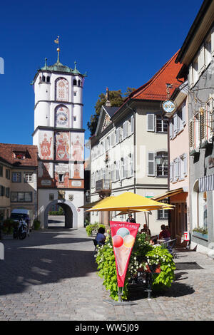 Ravensburg gate, Wangen, Alta Svevia, Baden-Wuerttemberg, Germania Foto Stock