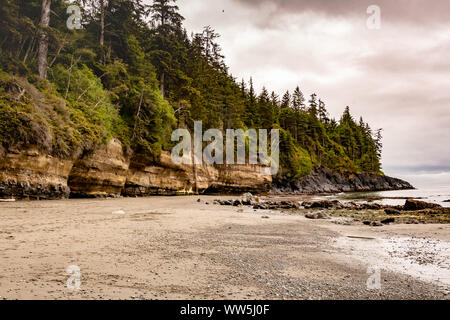 Mystic Beach, l'isola di Vancouver, British Columbia, Canada Foto Stock