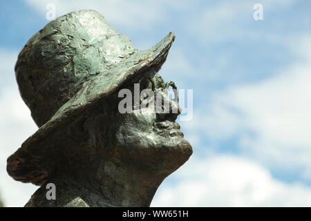 Statua di James Joyce, North Earl Street, Dublin, Irlanda Foto Stock