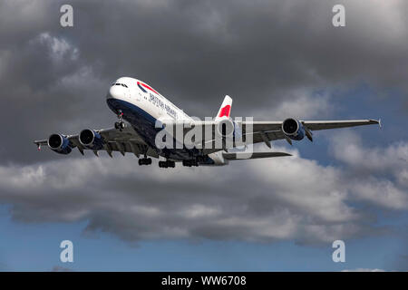 Airbus A380 di British Airways Foto Stock