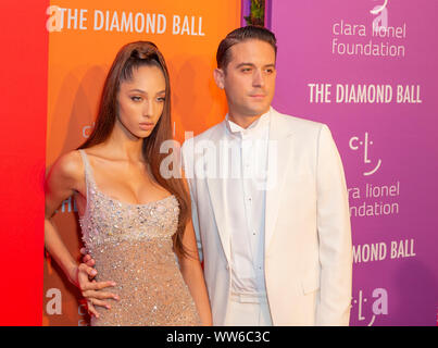 New York, Stati Uniti. Xii Sep, 2019. Yasmin Wijnaldum e G-Eazy frequentare quinto annuale sfera di diamante che beneficiano della Clara Lionel Foundation presso Cipriani Wall Street (foto di Lev Radin/Pacific Stampa) Credito: Pacific Press Agency/Alamy Live News Foto Stock