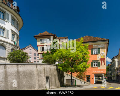 L'ingresso alla città vecchia di Wil, San Gallo Foto Stock