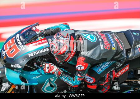 Misano, Italia. Xiii Sep 2019. Prove Libere Gran Premio di San Marino a Misano. Fabio Quartararo Credito: CORDON PREMERE/Alamy Live News Foto Stock