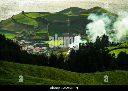 Paesaggio impressione, Sao Miguel, Azzorre, Portogallo Foto Stock