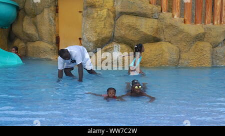 Parco acquatico al Grand Bahia Principe Resort in Runaway Bay, St Ann, Giamaica Foto Stock