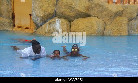 Parco acquatico al Grand Bahia Principe Resort in Runaway Bay, St Ann, Giamaica Foto Stock