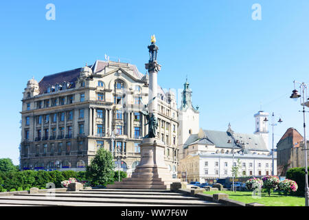 Lviv (Lwiw, Lemberg): Adam Mickiewicz monumento in , Oblast di Lviv, Ucraina Foto Stock