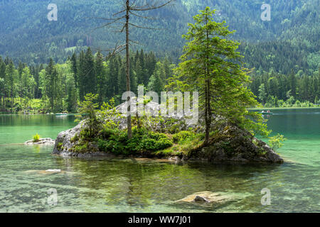 In Germania, in Baviera, la regione di Berchtesgaden, Ramsau, Hintersee Foto Stock