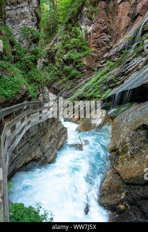 In Germania, in Baviera, la regione di Berchtesgaden, Ramsau, Wimbachklamm vicino a Ramsau Foto Stock