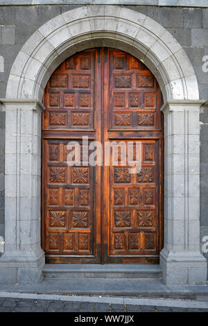 Portale di ingresso monastero Convento Betlemita, Vilaflor de Chasna, Tenerife, Isole Canarie, Spagna Foto Stock